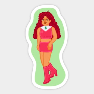 Alien Space Princess Sticker